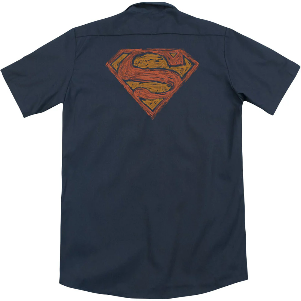 Superman Messy S (Back Print) Workshirt - Image 2