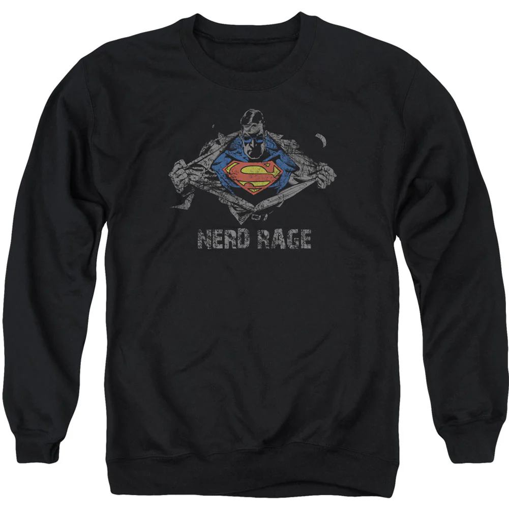 Superman Nerd Rage Adult Sweatshirt