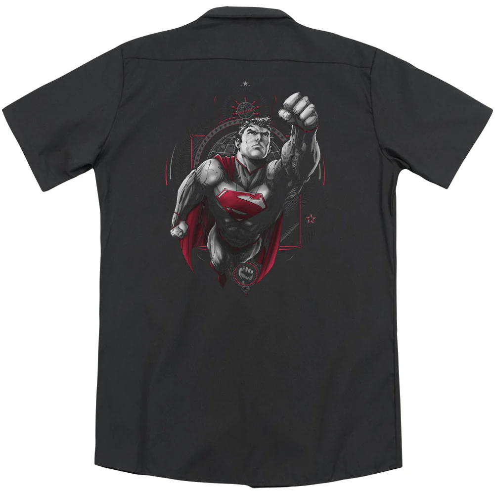 Superman Propaganda Superman(Back Print) Workshirt - Image 2
