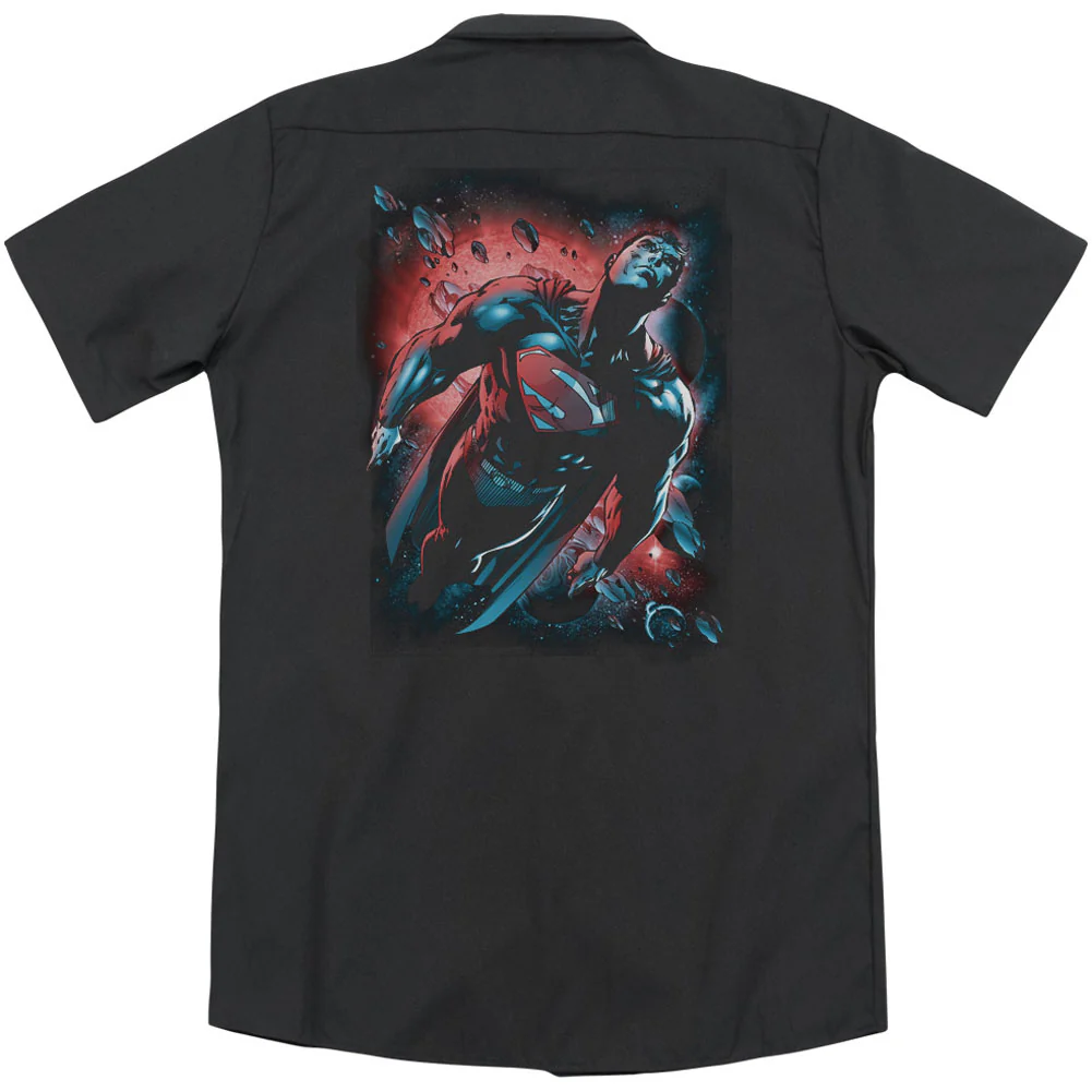 Superman Red Sun (Back Print) Workshirt - Image 2