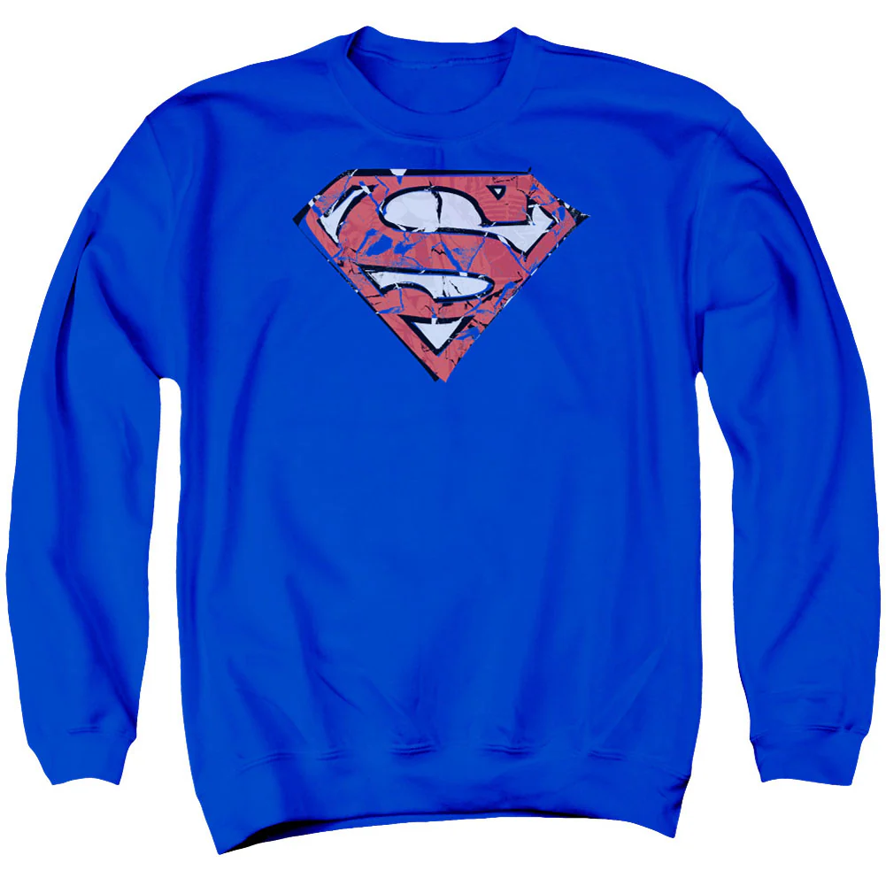 Superman Ripped And Shredded Adult Sweatshirt