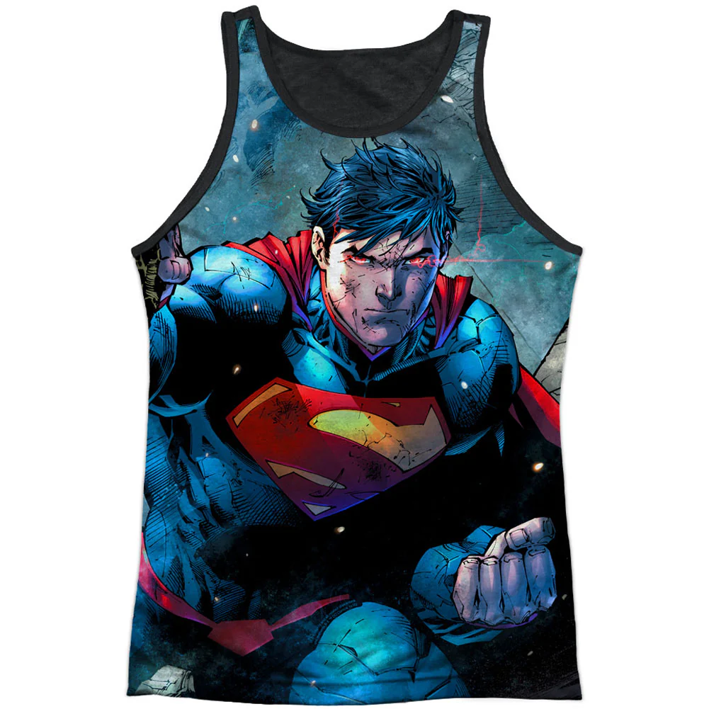 Superman Rumble Black Back Mens Tank