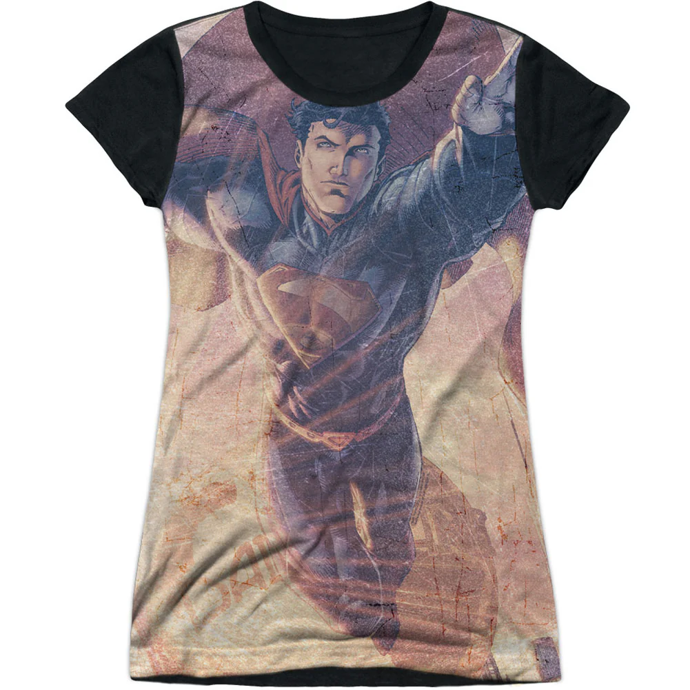 Superman Soar Above Sublimation Junior Top
