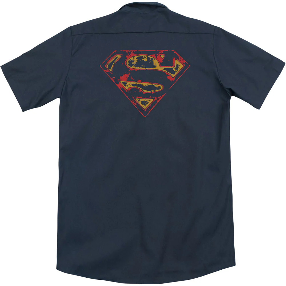 Superman Super Distressed(Back Print) Workshirt - Image 2