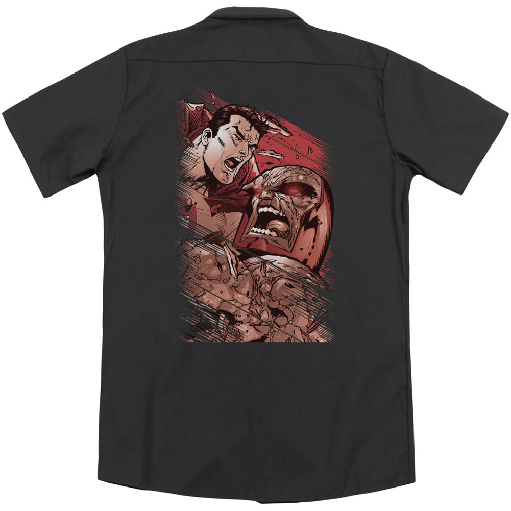 Superman Supes Vs Darkseid(Back Print) Workshirt - Image 2