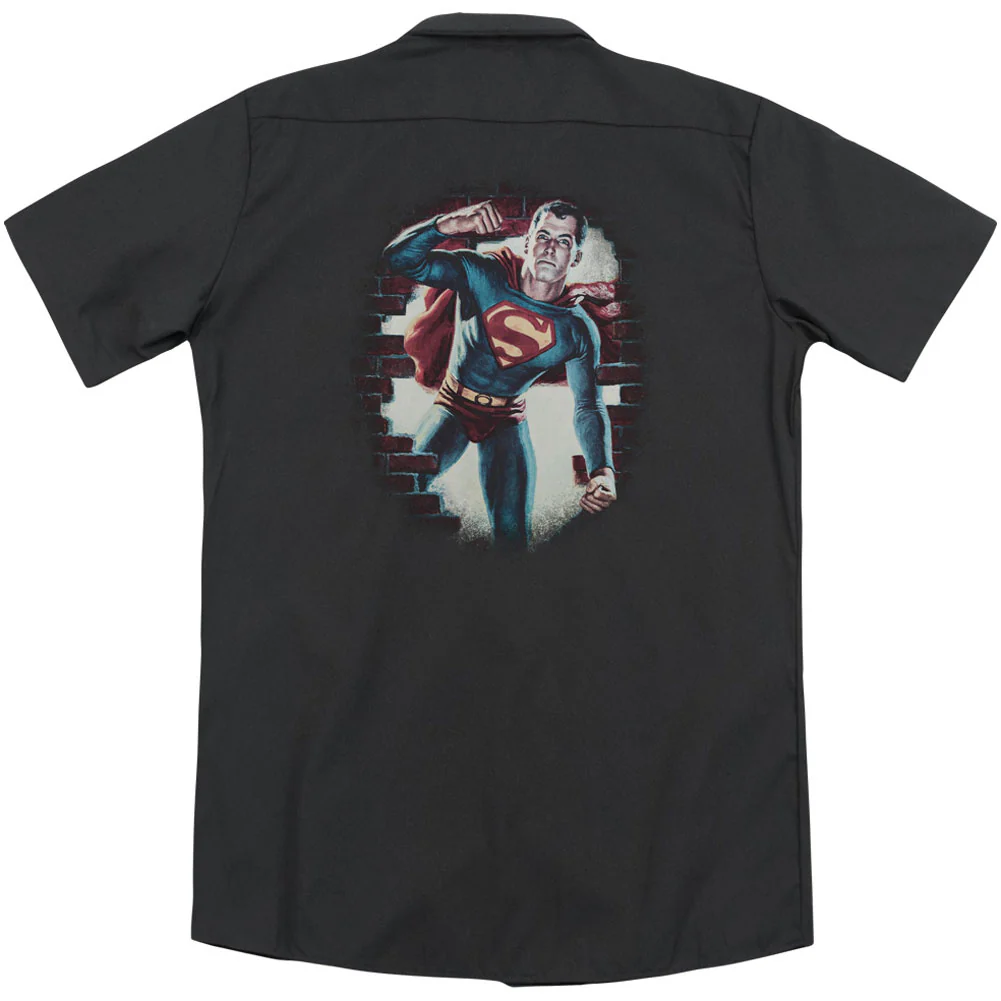 Superman Vintage Steel(Back Print) Workshirt - Image 2