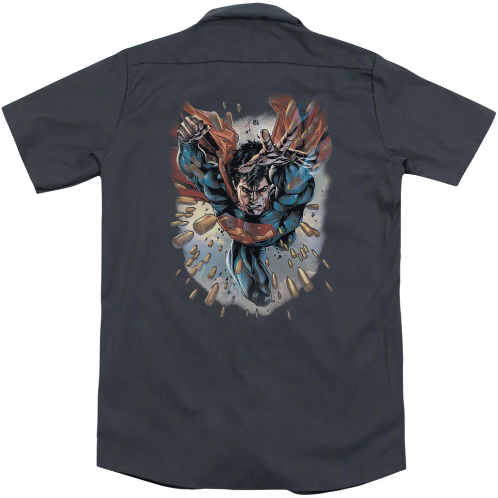 Superman Within My Grasp(Back Print) Workshirt - Image 2