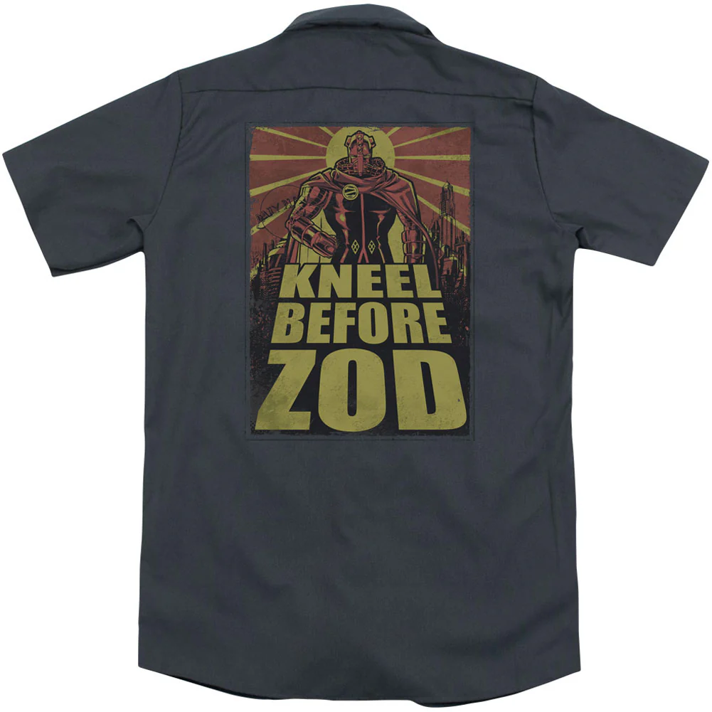 Superman Zod Poster (Back Print) Workshirt - Image 2