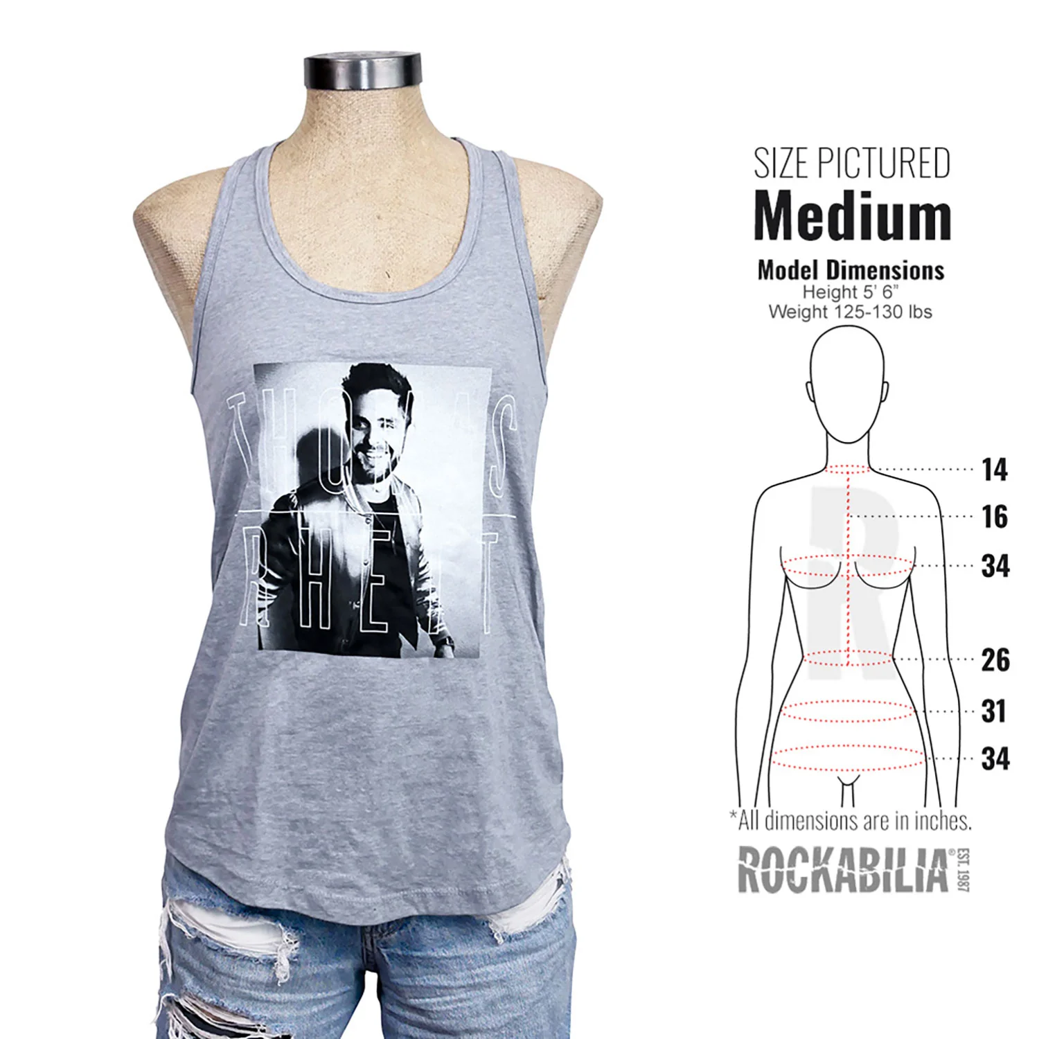 Thomas Rhett Boxed Photo & Logo Womens Tank - Image 3
