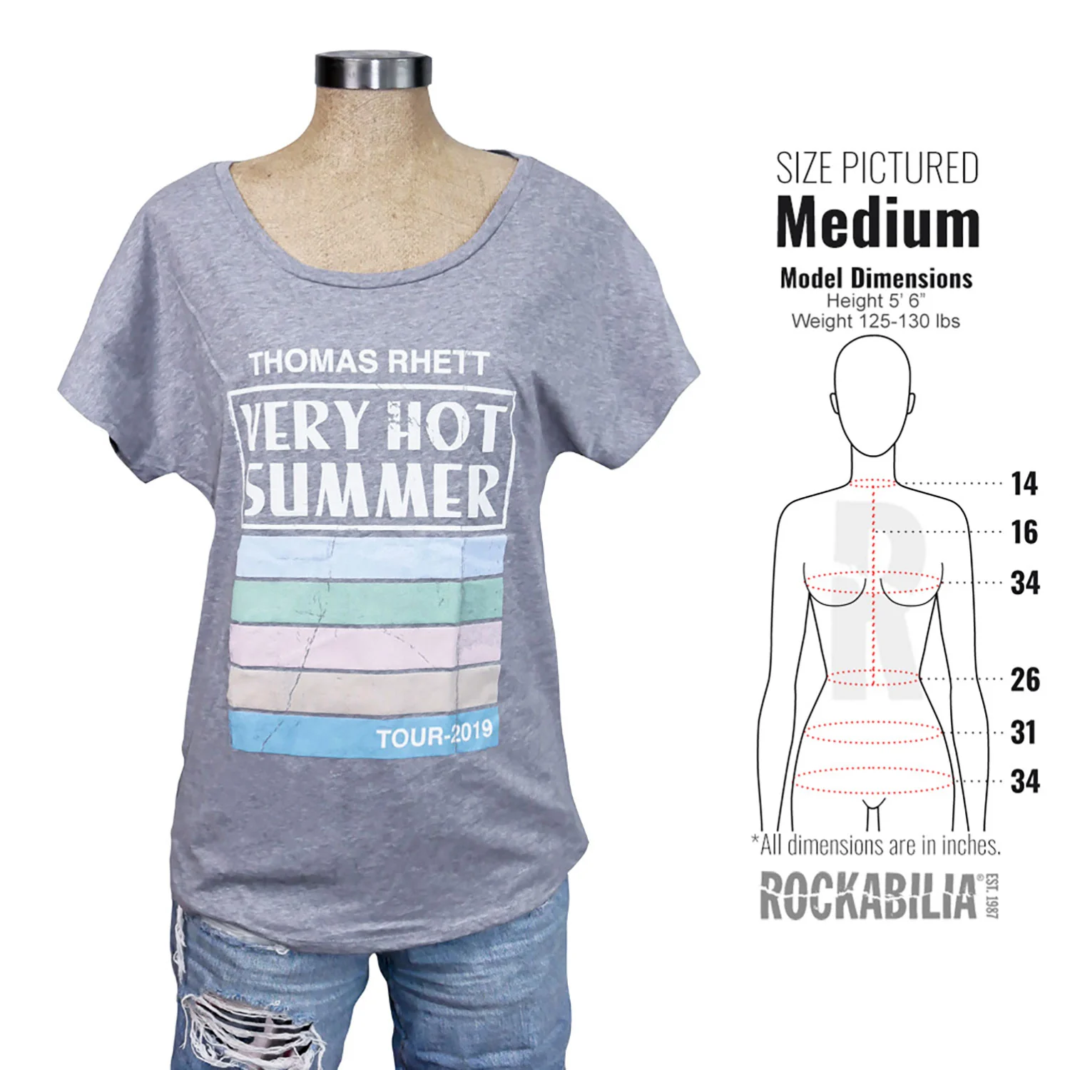 Thomas Rhett Vhs Logo Girls Dolman Junior Top - Image 3