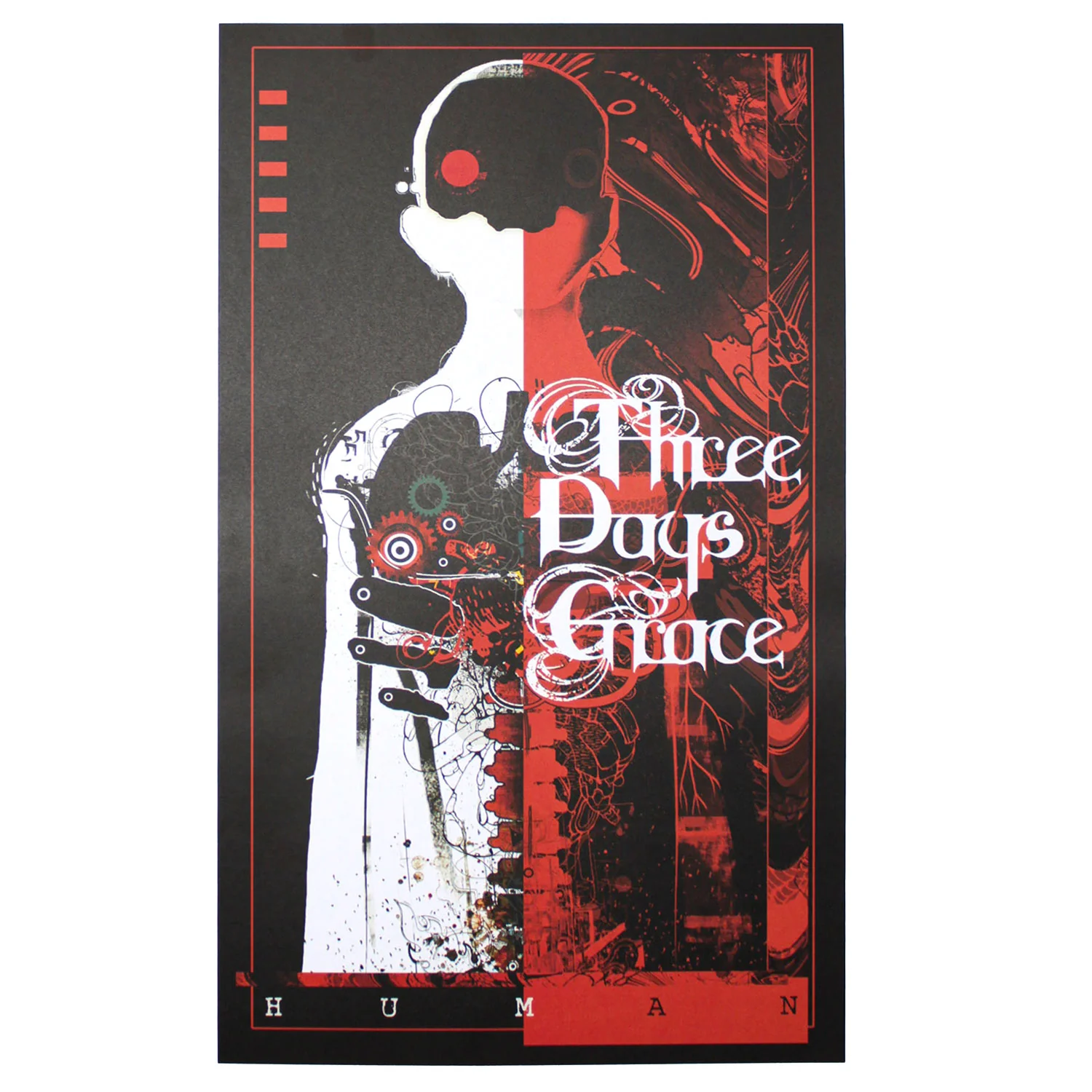 Three Days Grace Human Lithograph Concert Promo Poster