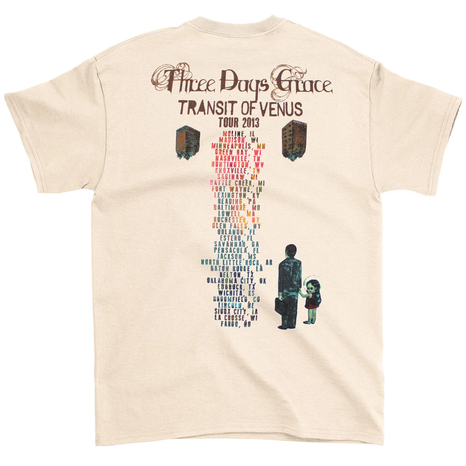 Three Days Grace Transit Of Venus Tour 2013 T-shirt - Image 2