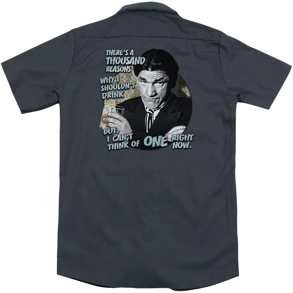 Three Stooges Drink (Back Print) Workshirt - Image 2