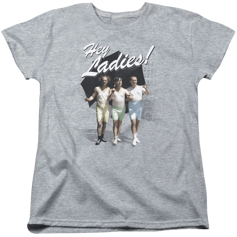 Three Stooges Hey Ladies Womens T-shirt