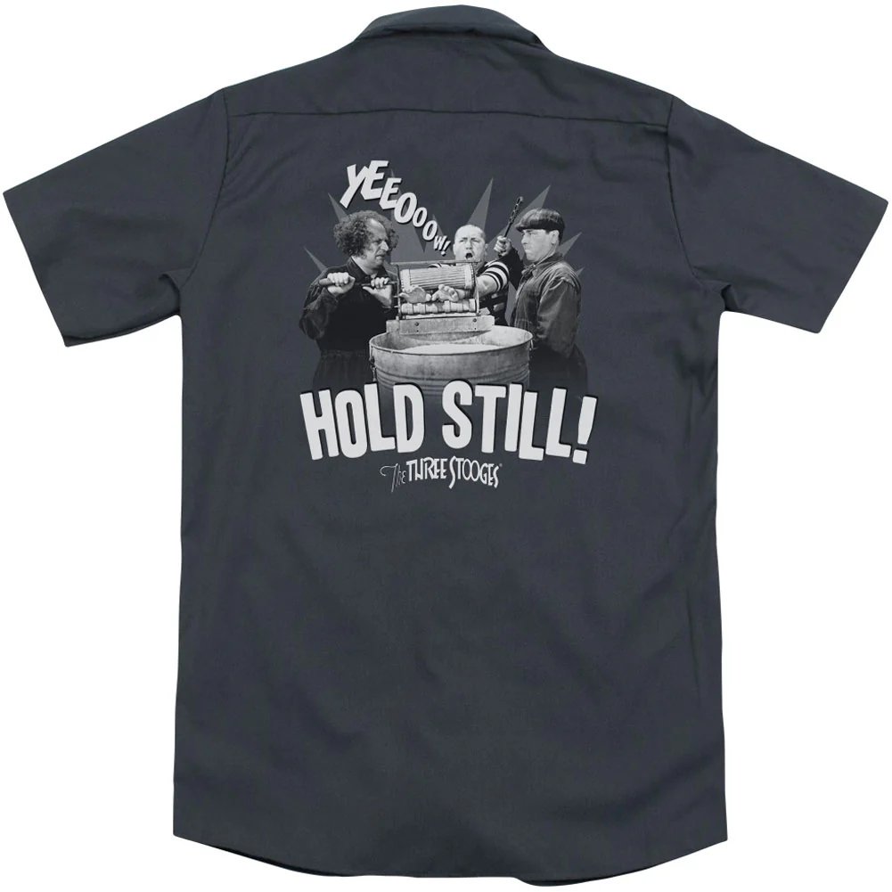 Three Stooges Hold Still(Back Print) Workshirt - Image 2
