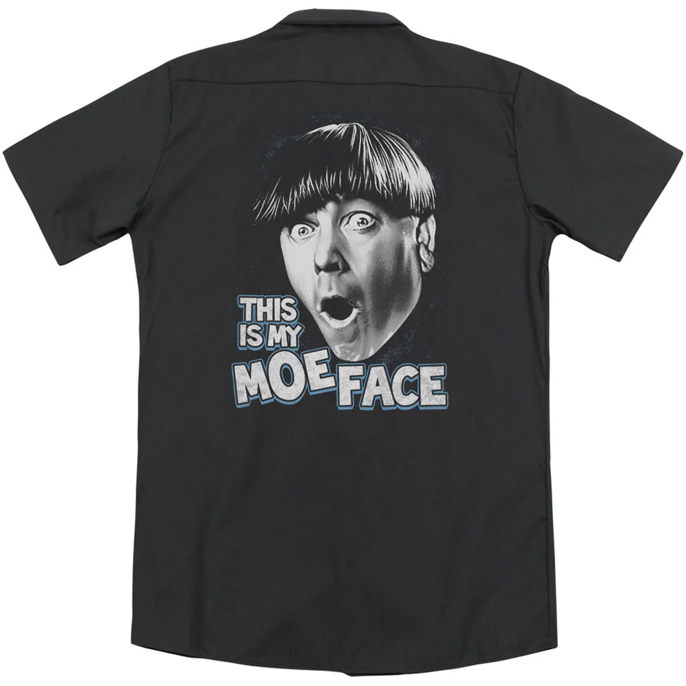 Three Stooges Moe Face (Back Print) Workshirt - Image 2