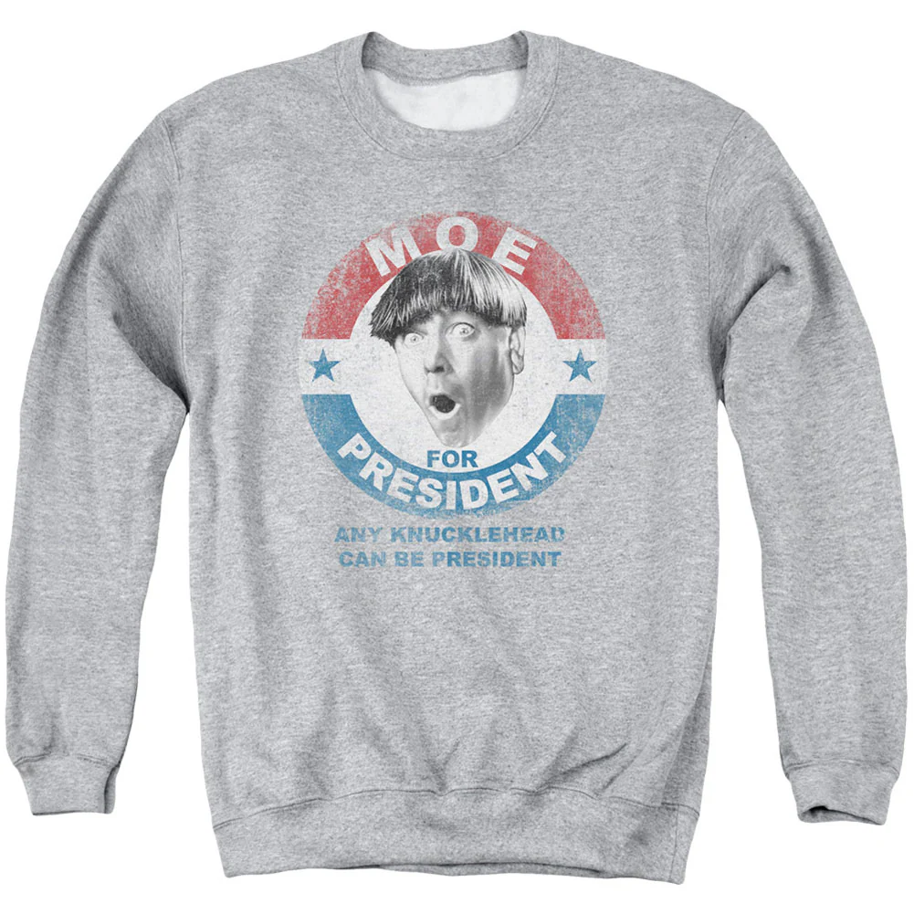Three Stooges Moe For President Adult Sweatshirt