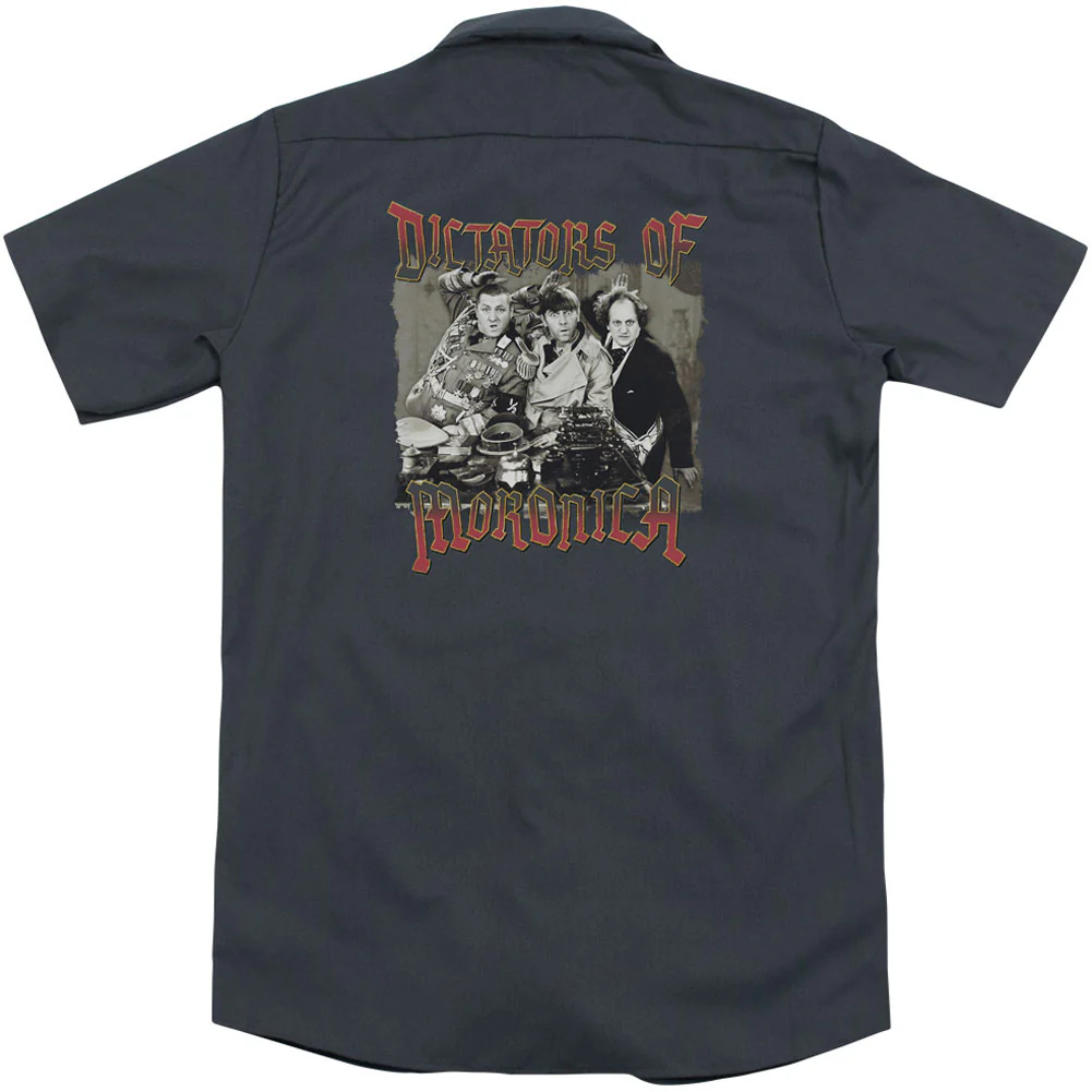 Three Stooges Moronica(Back Print) Workshirt - Image 2