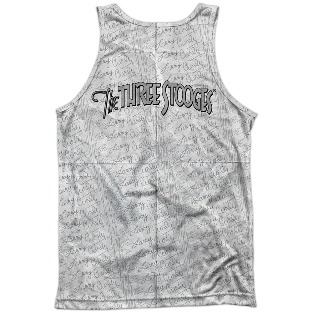 Three Stooges Signature 100% Poly Front/Back Print Mens Tank - Image 2