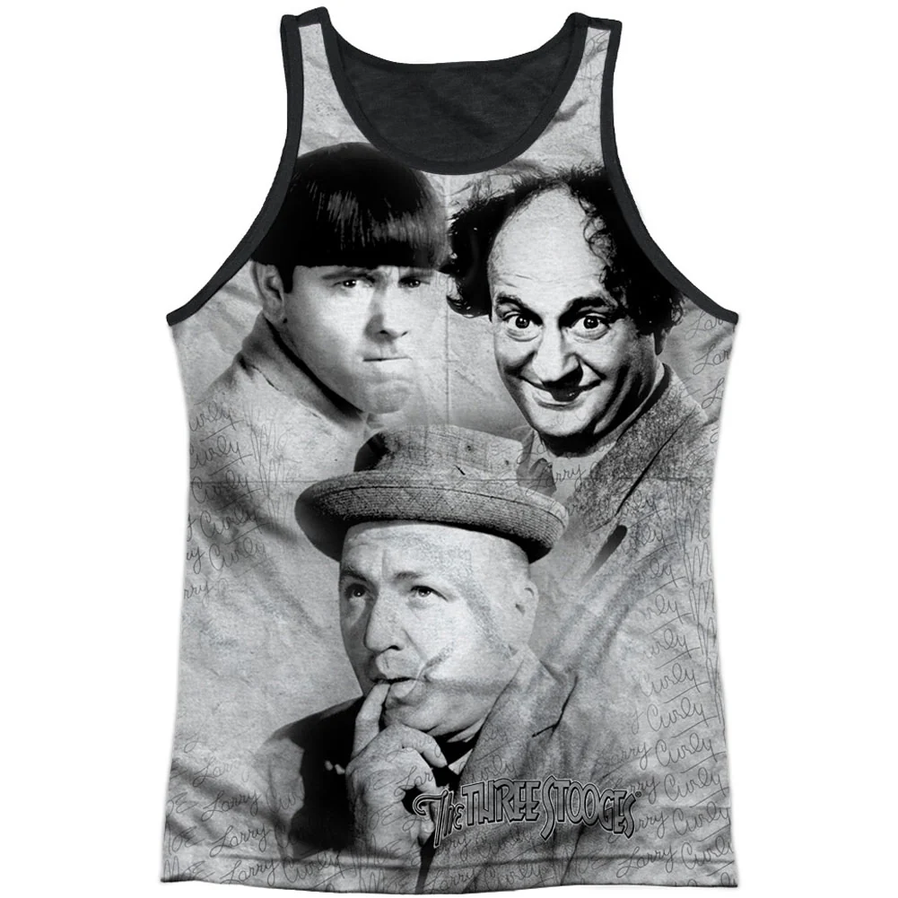 Three Stooges Signature Black Back Mens Tank