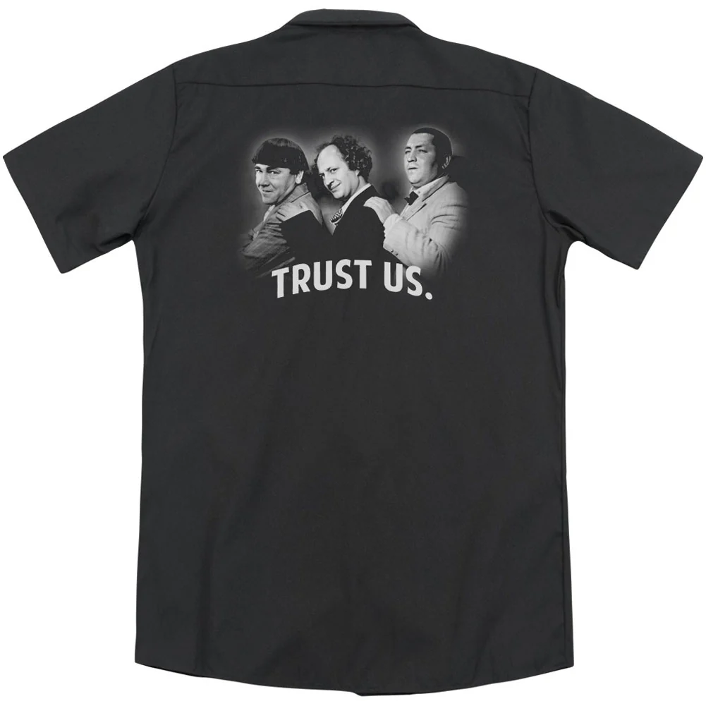 Three Stooges Turst Us(Back Print) Workshirt - Image 2