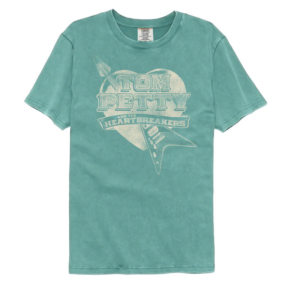 Tom Petty Tom Petty Guitar Heart Comfort Color T-shirt