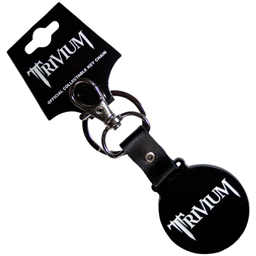 Trivium Classic Logo Mono Circle Metal Key Chain