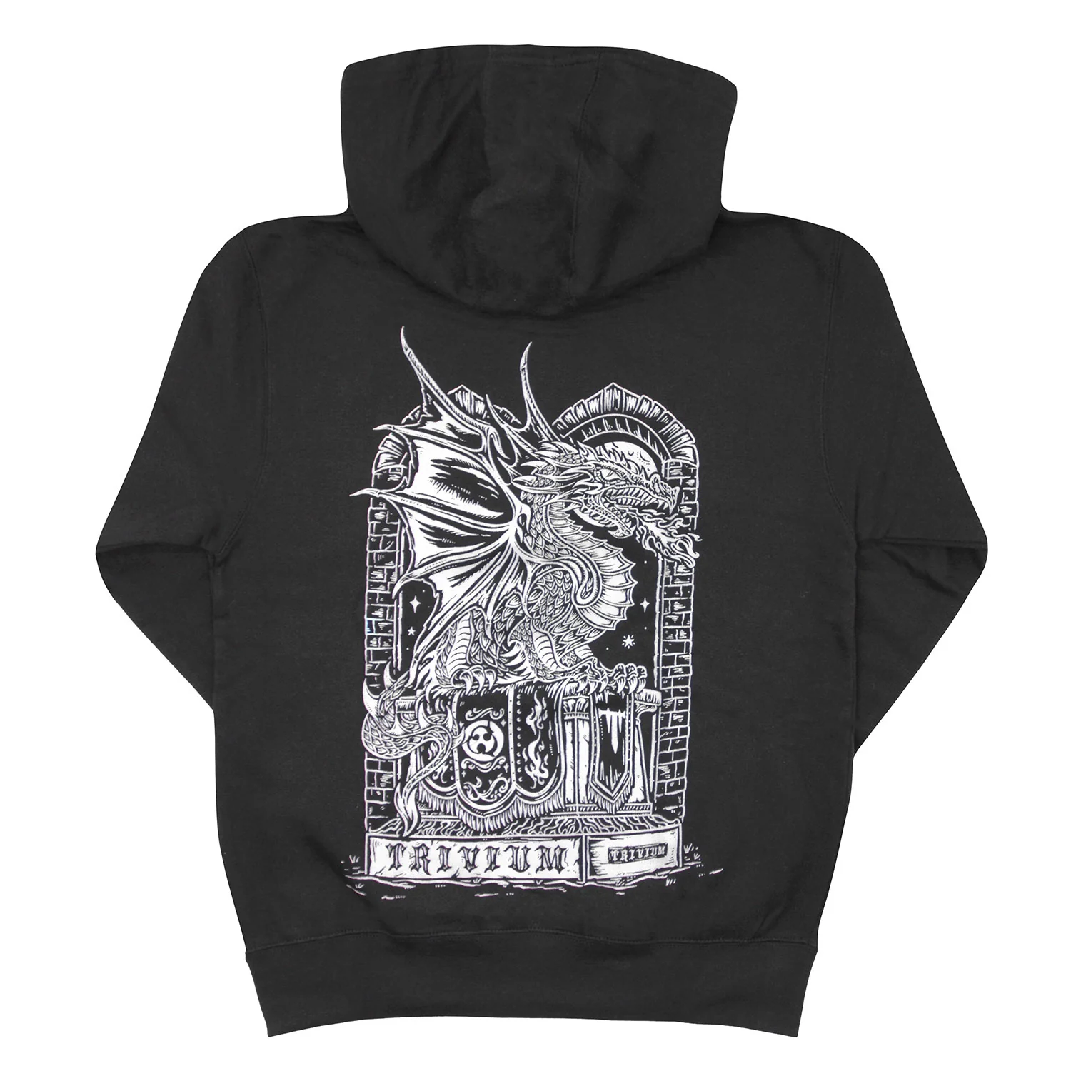 Trivium Dragon Head Pullover Hooded Sweatshirt - Image 2