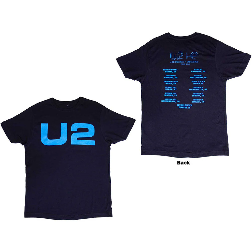 U2 Logo E+i 2018 Tour Dates T-shirt