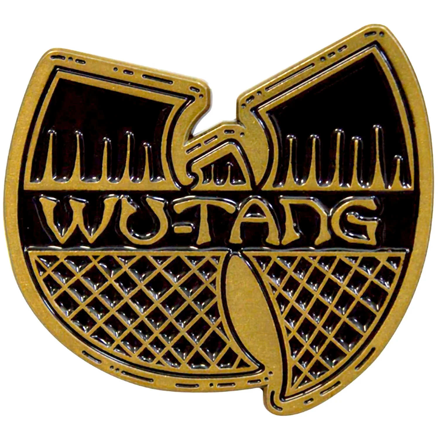 Wu Tang Clan Black & Gold Logo Pewter Pin Badge