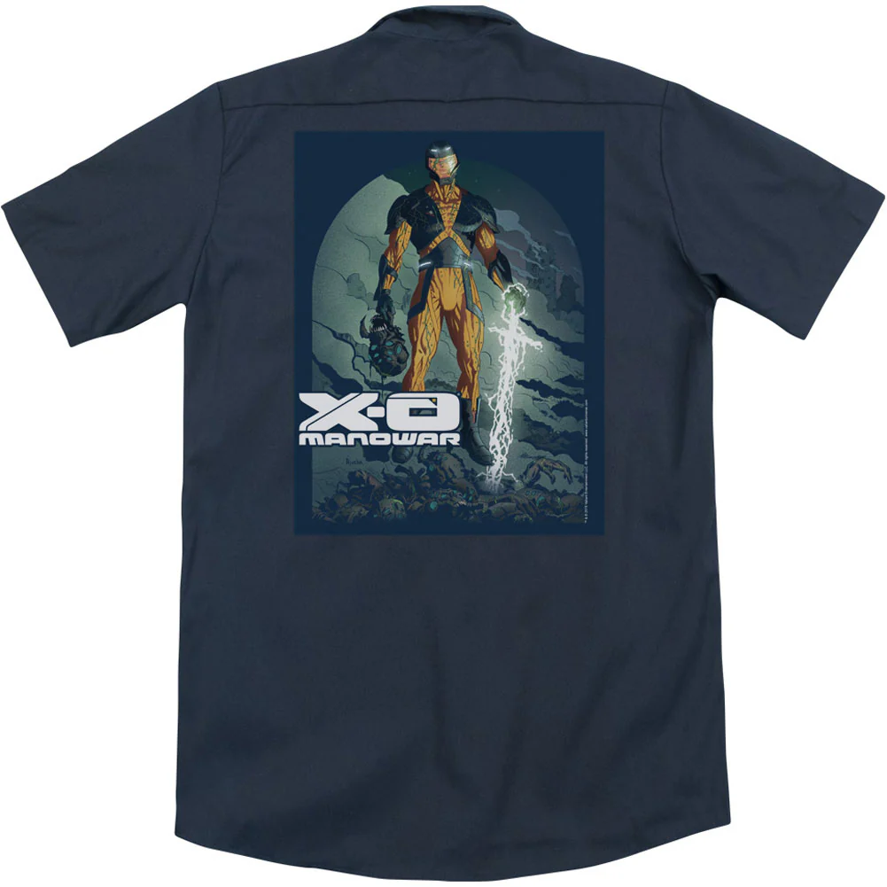 X-O Manowar Planet Death(Back Print) Workshirt - Image 2