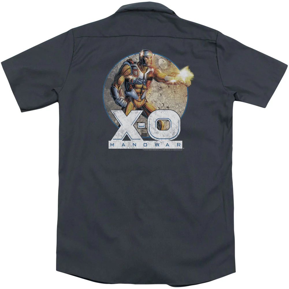 X-O Manowar Vintage Manowar(Back Print) Workshirt - Image 2