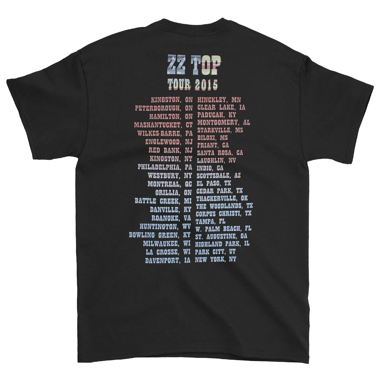 ZZ Top Original 2015 North America Tour Concert (Only 2X Left) T-shirt - Image 2